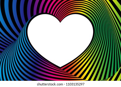 Zebra pattern heart, copy space, title space, message space