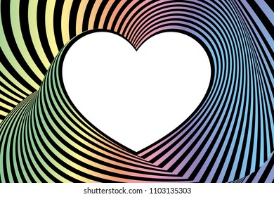Zebra pattern heart, copy space, title space, message space