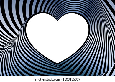 Zebra pattern heart, copy space, title space, message space