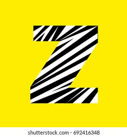 Zebra Pattern Letter Z Stock Vector (Royalty Free) 692416348 | Shutterstock