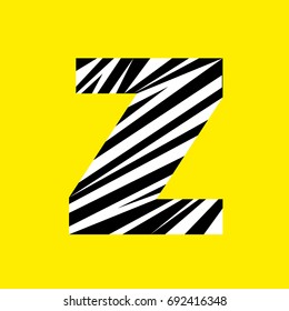 zebra pattern letter z