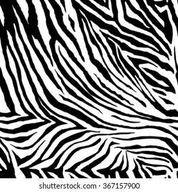 Zebra Pattern. Seamless Vector Background Print