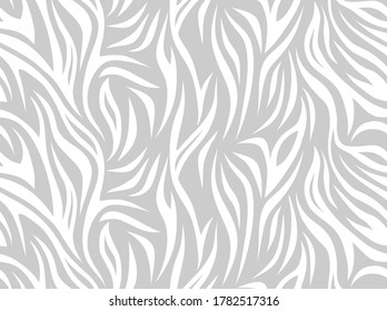 Zebra pattern, stylish stripes texture. Animal natural print. For the design of wallpaper, textile, cover. Vector seamless background.