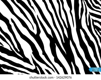 Black and white zebra print pattern vector