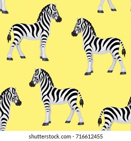 Zebra pattern. Vector seamless texture.