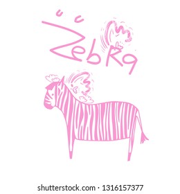 Zebra pattern with white background