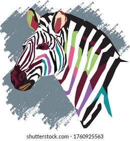  
zebra plant-eating animals ilustration vector