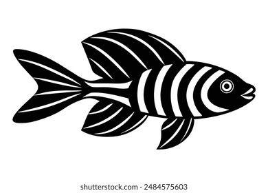 zebra pleco this is a editable eps file vector silhouette illustration 