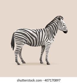 zebra polygon animal illustration vector