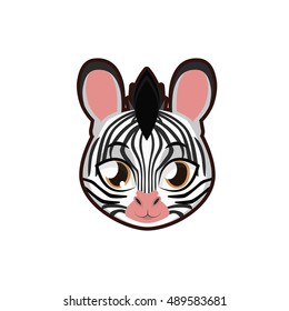 Zebra portrait illustration