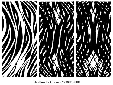 Zebra Print Animal Skin Tiger Stripes Stock Vector (Royalty Free ...