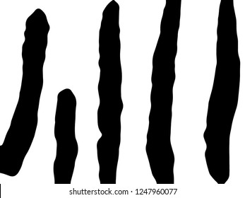 Zebra print, animal skin, tiger stripes, abstract pattern, line background, fabric. Amazing hand drawn vector illustration. Poster, banner. Black and white artwork, monochrome
