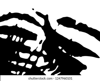 Zebra print, animal skin, tiger stripes, abstract pattern, line background, fabric. Amazing hand drawn vector illustration. Poster, banner. Black and white artwork, monochrome