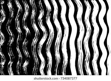 Zebra print, animal skin, tiger stripes, abstract pattern, line background, fabric. Amazing hand drawn vector illustration. Poster, banner. Black and white artwork, monochrome