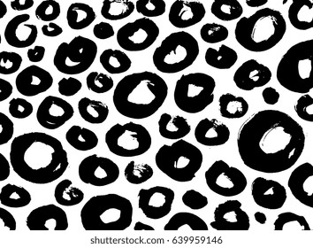 Zebra print, animal skin. Vector illustration. Black and white artwork