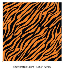 Seamless Pattern Tiger Skin Black Orange Stock Vector (Royalty Free ...