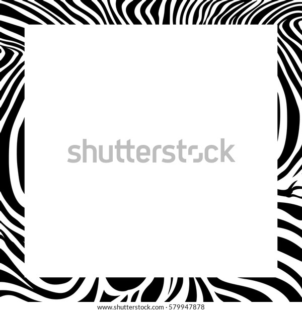 Zebra Print Border Frame Design Animal Stock Vector (Royalty Free