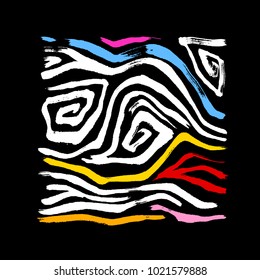 Zebra print / Hand drawn pattern illustrations - vector