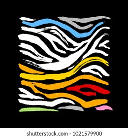Zebra print / Hand drawn pattern illustrations - vector