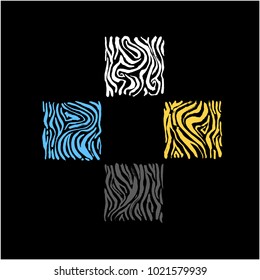 Zebra print / Hand drawn pattern illustrations - vector