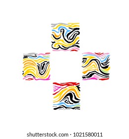 Zebra print / Hand drawn pattern illustrations - vector