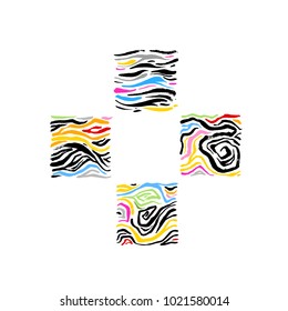 Zebra print / Hand drawn pattern illustrations - vector
