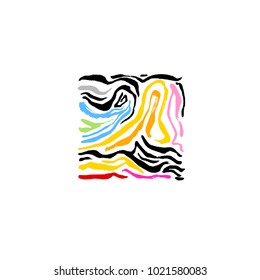 Zebra print / Hand drawn pattern illustrations - vector