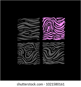 Zebra print / Hand drawn pattern illustrations - vector
