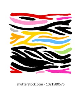 Zebra print / Hand drawn pattern illustrations - vector