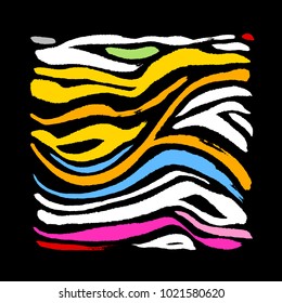 Zebra print / Hand drawn pattern illustrations - vector