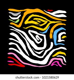 Zebra print / Hand drawn pattern illustrations - vector
