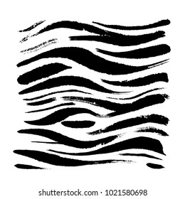 Zebra print / Hand drawn pattern illustrations - vector