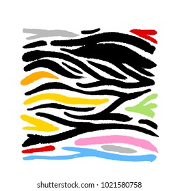 Zebra print / Hand drawn pattern illustrations - vector