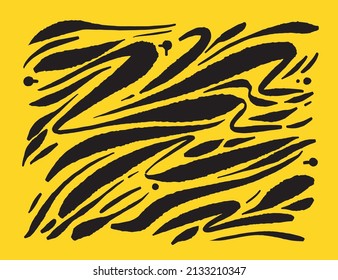 Zebra print - Hand drawn pattern illustrations - vector
