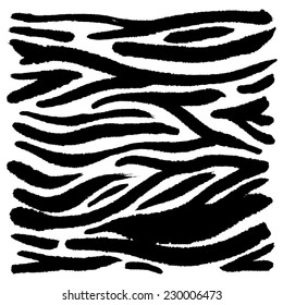 zebra print - hand drawn in vector