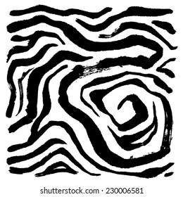 zebra print - hand drawn in vector