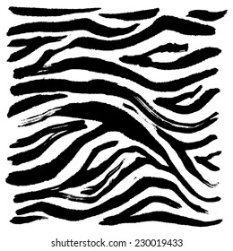 zebra print - hand drawn in vector