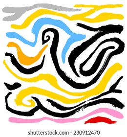 zebra print - hand drawn in vector / color Version