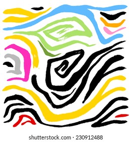 zebra print - hand drawn in vector / color Version