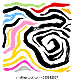 zebra print - hand drawn in vector / color Version