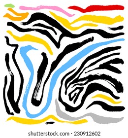 zebra print - hand drawn in vector / color Version