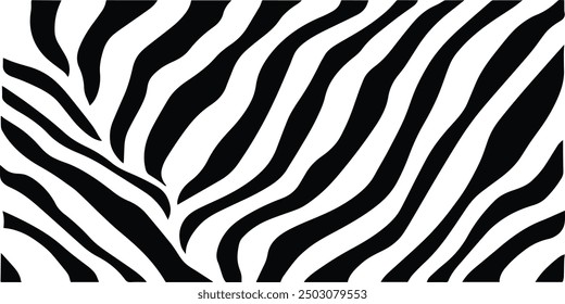 Zebra print pattern background. Zebra skin texture vector illustration.