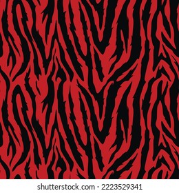 
Zebra print red background seamless texture, modern design animal