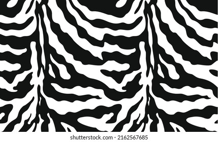 
Zebra print vector seamless pattern, trendy animal skin texture.