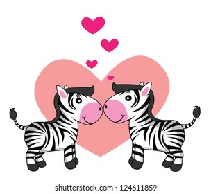 zebra romantic couple