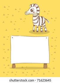 zebra- savanna wild animals vector drawings