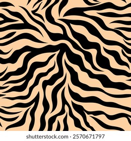 Zebra Seamless Monochrome For Pattern - Stylish Black and White Animal Skin Print. This elegant, seamless monochrome zebra fur pattern in black and white is perfect for fabric, textile, design,