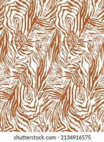 Patrón sin costuras de cebra. Ilustración del vector abstracto. Color naranja.