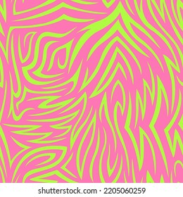 Zebra seamless pattern. Animal skin vector background. Psychedelic abstract texture