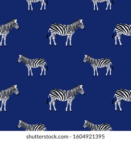 Zebra seamless pattern. Animal texture. Jungle exotic background. African Textile print design